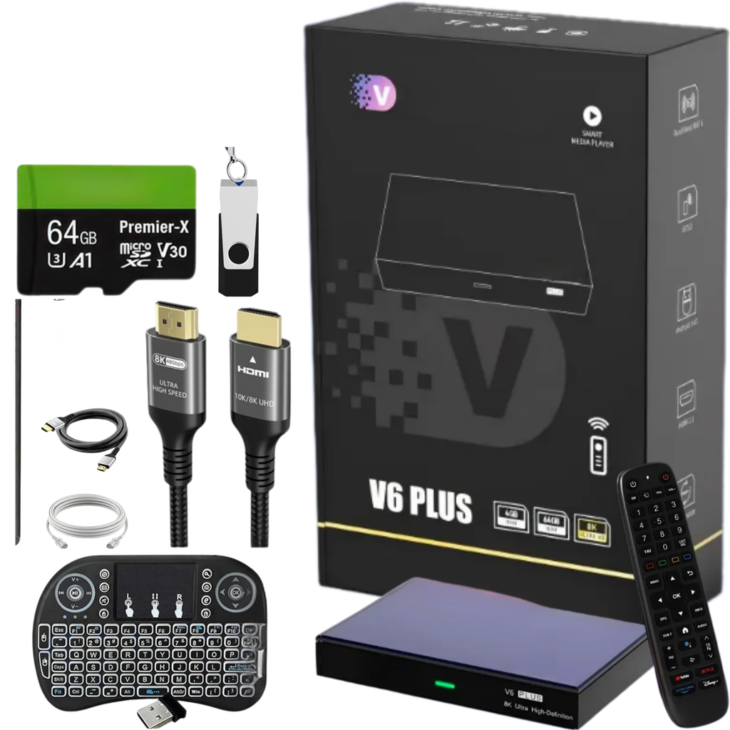 vSeeBox V6 Plus high-performance Android 14 TV box with 8K Ultra HD support and WiFi 6 connectivity