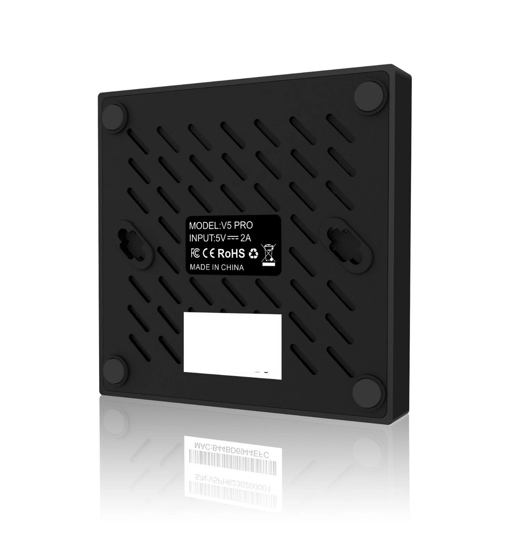 vSeeBox V5 Pro Android 12 TV Box (2025 Model) - 6K/8K Ultra HD, 4GB RAM 64GB Storage, WiFi 6, Bluetooth 5.0 - Premium Bundle with Backlit Keyboard, 64GB SD Card & 64GB USB Drive